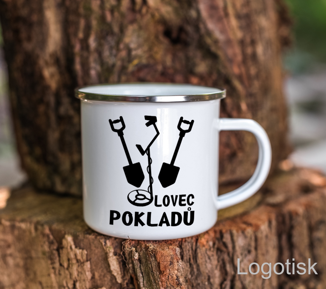 Plechový hrnek potisk DETEKTOR