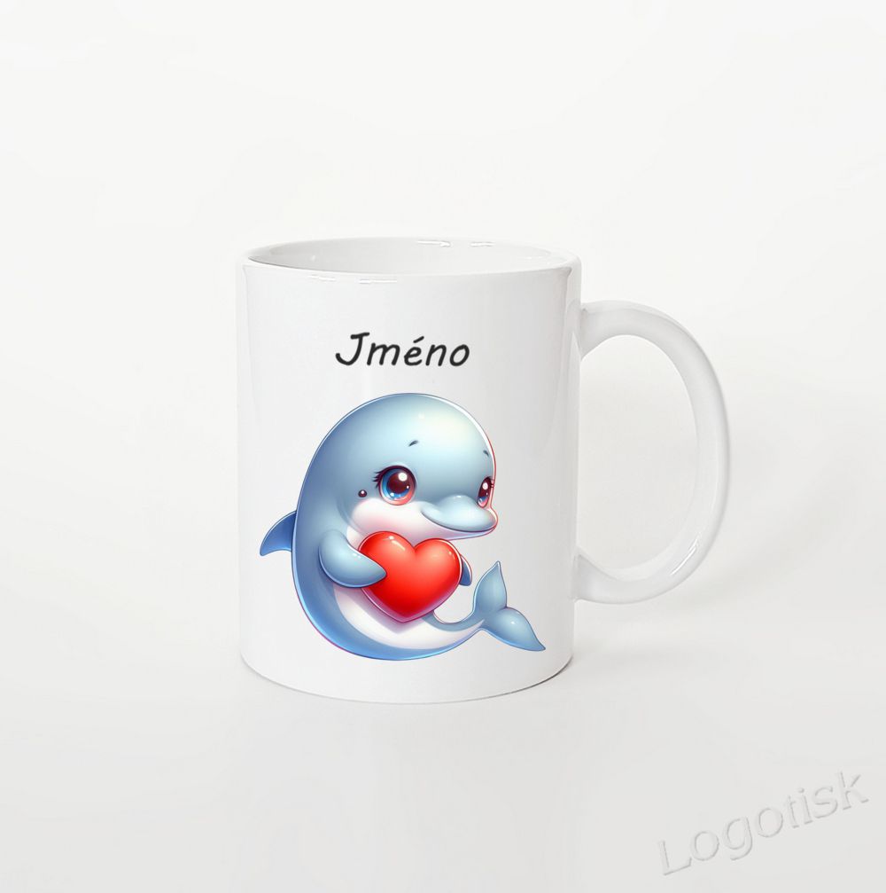Hrnek potisk DELFÍN se jménem