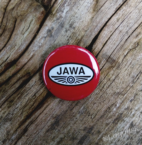 Placka-odznak Jawa logo černá