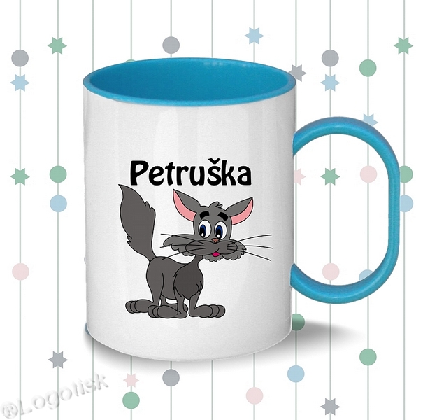 Plastový dětský hrnek KOCOUR se jménem