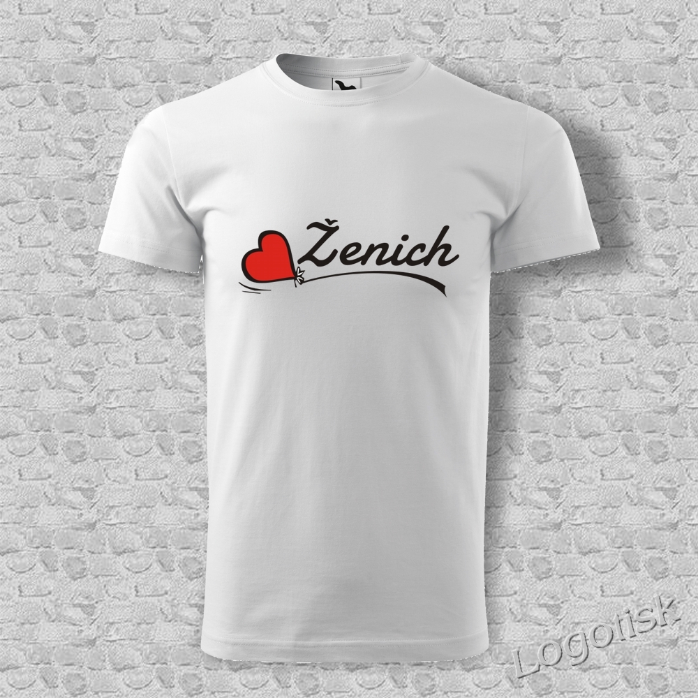 Pánské tričko ŽENICH se srdíčkem
