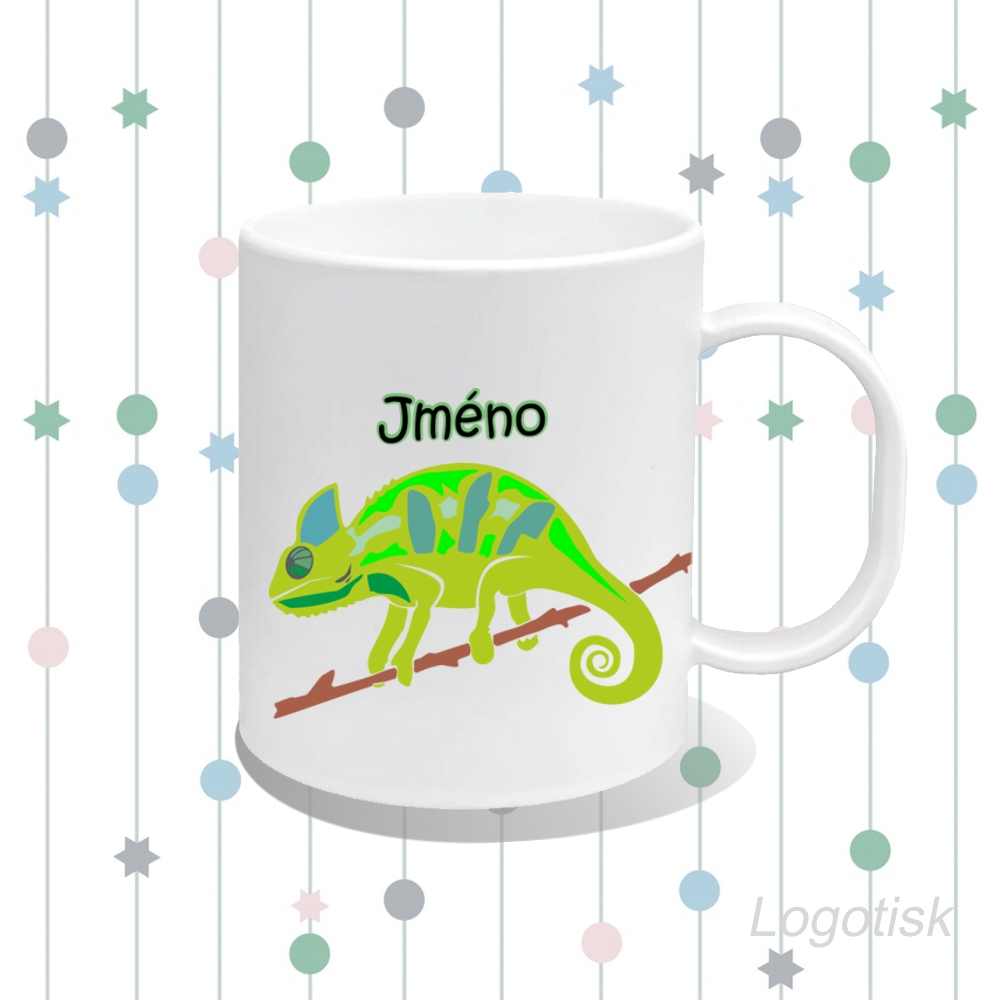 Plastový hrnek CHAMELEON se jménem