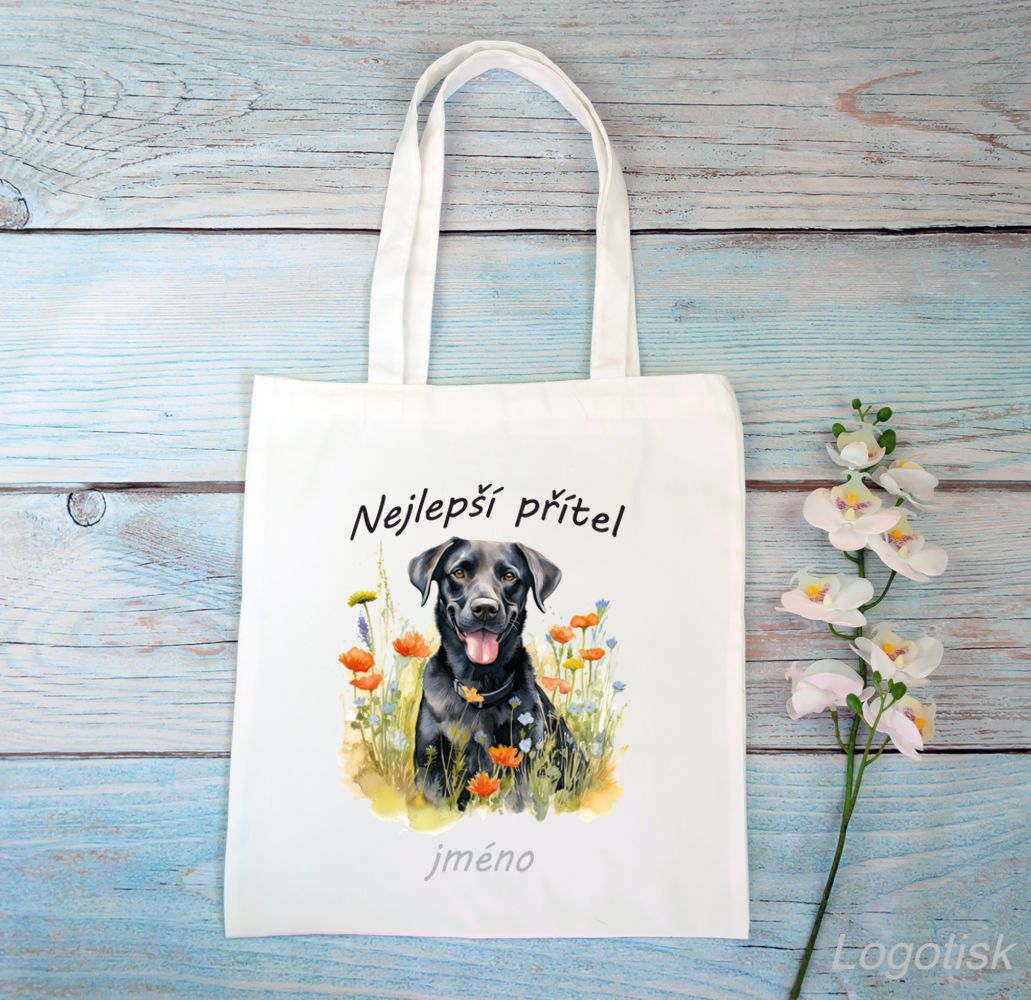 Taška potisk Labrador se jménem
