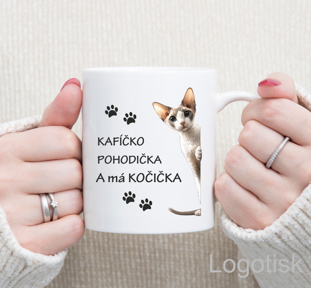 Hrnek na kafe KOČKA Cornish rex