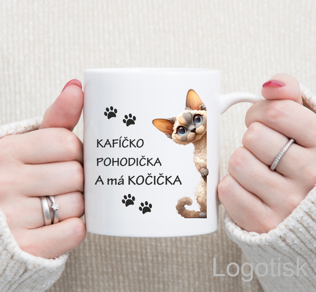Hrnek na kafe KOČKA Devon rex