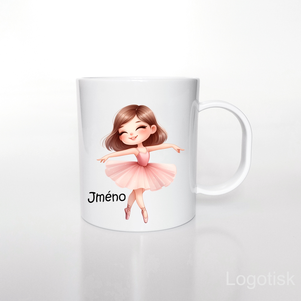 Plastový hrnek BALETKA vzor 3 se jménem