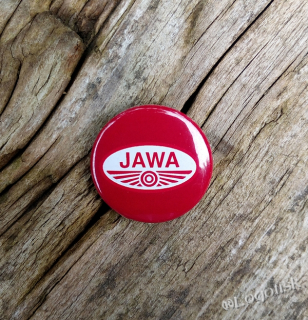 Placka-odznak Jawa logo červená