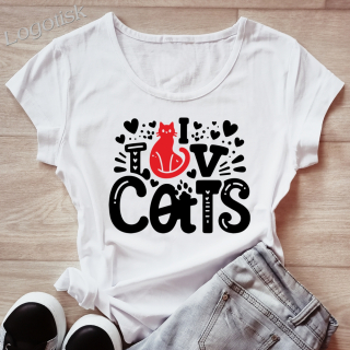 Tričko dámské kočka - I LOVE CATS