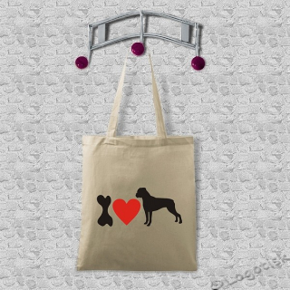 Bavlněná taška s potiskem Love Boxer